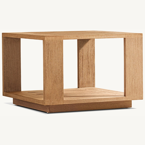 Mesa de Centro de Teca Resistente con Diseño Moderno, Ecológica, Duradera y Resistente a las Termitas para Uso en Interiores/Exteriores, Muebles para Sala de Estar - Product Image 1