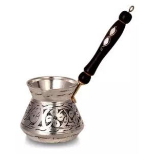 High Quality Handmade Engraved Copper Cezve Turkish <b>Coffee</b> Pot Set With Wooden Handle Traditional Hammered Stovetop Arabic Greek - Product Image 4