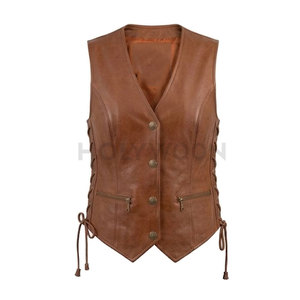Chaleco de Cuero para Mujer, a la Moda, Impermeable, Estilo Urbano, Diseño Ligero, Prenda Exterior Informal para Uso Diario - Product Image 4