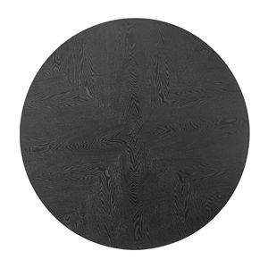 Tavolino da Caffè Rotondo in MDF Nero 53.14, Facile da Montare, Tavolo d'Appoggio/da Tè con Gambe Incrociate e Base in Metallo - Product Image 3