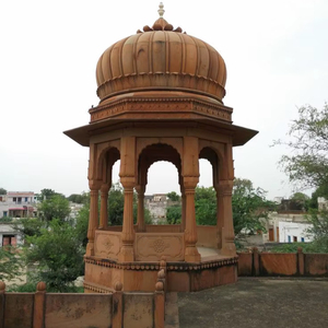 Gazebo de Estilo Rústico Tallado a Mano en Mármol, Estructura Duradera para Jardín Exterior, Ideal para Hoteles, Villas, Patios, Lagos y Parques - Product Image 1