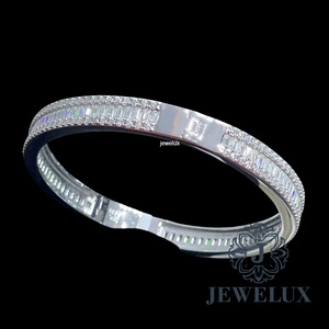 Pulsera de Tenis de Moissanita de Alta Calidad para Unisex con Piedras de Alto Brillo, Bañada en Plata, Precio Mayorista Competitivo para Exportación - Product Image 4