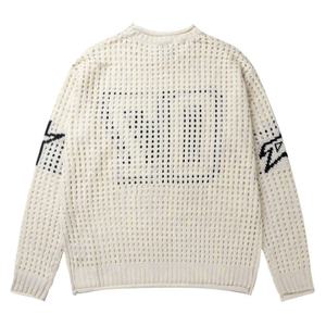 Pull en tricot respirant à motif graphique, couleurs pastel, pull doux et féminin, tendance automne pour le marché américain - Product Image 3