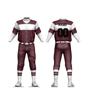 Top Selling Premium Quality Baseball Uniform Sets 100% Polyester Quick Dry Breathable Customizable Unisex Adult Outdoor V-neck - Product Image 1