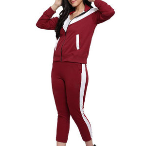 Women Two Piece Stand Collar Tracksuit <b>Zip</b> <b>Up</b> <b>Jacket</b> And Jogger Pants Casual Streetwear Wholesale Supplier - Product Image 2