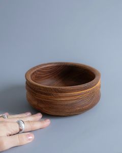 Petit bol en bois poli fait main de style antique pour salade, fruits, pâtes ou céréales - Vaisselle polyvalente d'Inde - Product Image 6