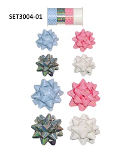 Cintas de Regalo Personalizadas con Lazo de Estrella de Satén de Doble Cara, Color Rosa Iridiscente y Plateado, Tejidas en Poliéster con Impresión Digital, Decoración para Cumpleaños - Product Image 2