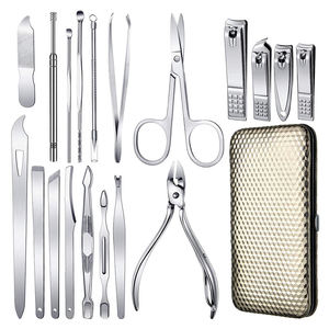 (SILVER - RED) 10pcs Manicure Set Travel Mini <b>Nail</b> Clippers <b>Kit</b> Pedicure Care Tools Stainless Steel Instrument Set 2026 - Product Image 2