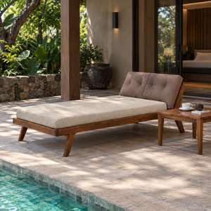 Tumbona Moderna de Madera de Teca para Exteriores, Chaise Longue para Piscina, Patio, Resort, Hotel, Villa, Fabricante y Proveedor de Muebles - Product Image 3