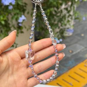 Abalorio de mariposa de cristal, Correa de cuentas Aurora, Cuentas de cristal luminosas, Cuentas de corazón transparentes de estilo suave, Abalorios de luz de ensueño - Product Image 2