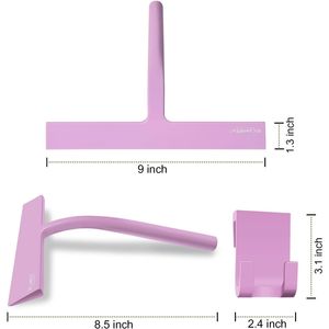 9\" Width Silicone Rubber Blade Shower and Window <b>Squeegee</b> in Pink Car <b>Squeegee</b> - Product Image 3