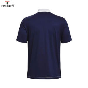 T-shirt en coton tricoté polyester/coton à manches courtes, personnalisable avec logo, style décontracté estival, vente chaude du fabricant - Product Image 2