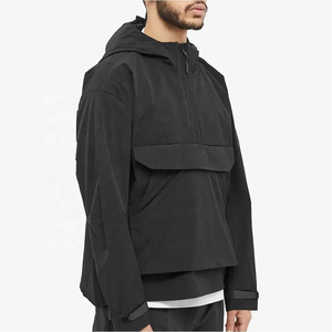 OEM Customized Mens Jacket Wind Breaker Fashion Streetwear Nylon Windbreaker Jacket for Unisex in Solid Color - Product Image 4