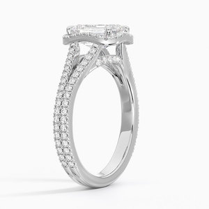 BOJ <b>Ring</b> 089 <b>Emerald</b> Cut 925 <b>Silver</b> Halo Prong Stone Solitaire Diamond <b>Ring</b> 2ct D Color VVS1 Moissanite GRA Certified Low Price - Product Image 2
