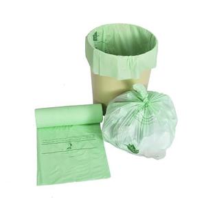 Sacs en rouleau pré-ouverts en HDPE 100 % compostables et biodégradables avec soufflet de fond pour ensacheuse automatique, thermoscellables, pour ustensiles de cuisine TD 12 - Product Image 1