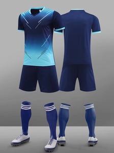 Men Soccer Jersey Set Sublimated Gradient Color Short Sleeve <b>Moisture</b> Wicking Uniform With Shorts <b>Socks</b> Shoes - Product Image 2