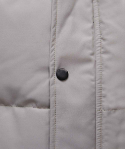 Veste matelassée unie pour homme, coupe-vent, décontractée, d'hiver, en polyester, rembourrage épais, coupe ample, à capuche, fermeture éclair sur le devant - Product Image 6