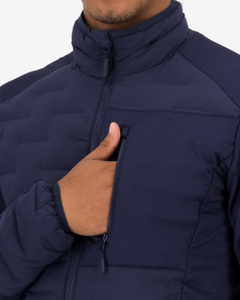 Chaqueta Acolchada de Invierno para Hombre, Estilo Urbano, de Dos Tonos, con Cierre de Cremallera y Cuello Alto, Chaquetas Acolchadas Impermeables Personalizadas al por Mayor - Product Image 5