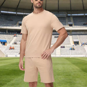 Ensemble de jogging pour homme, t-shirt à manches courtes décontracté d'été, dernière tendance, avec deux poches latérales, ensemble de survêtement confortable - Product Image 3