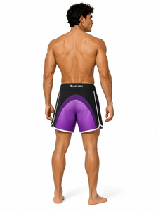 Custom Purple Gradient <b>Men</b>’s Surf Board Shorts Quick Dry Swim <b>Trunks</b> Sublimation Printed Beach Water Sports Shorts OEM ODM - Product Image 4