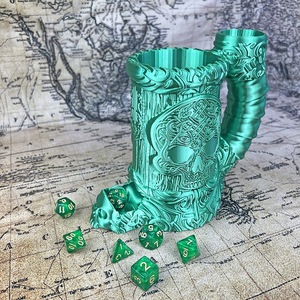 Maxmax DND Skull Dice Mug – Tasse à dés pour Dungeons & Dragons, porte-dés pour jeux de rôle sur table, accessoire de <span class=keywords><strong>jeu</strong></span> de société D&D TTRPG - Product Image 1