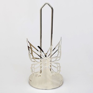 Porte-serviettes en papier en métal en forme d'aile de chauve-souris, support de rouleau de papier absorbant sur pied pour comptoir de cuisine - Product Image 4