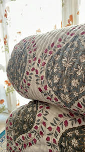 Rajasthani Cotton Filling Reversible Hand Block <b>Quilt</b> Cooling Eco-Friendly Vintage 60x90" 90x108" Luxury <b>Bedding</b> <b>Quilt</b> - Product Image 3