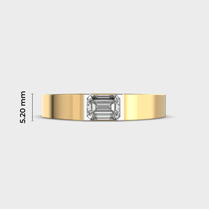 Anillo de Diamante de 1 Quilate con Corte Esmeralda, Chapado en Oro Amarillo de 14K, Certificado IGI, Cultivado en Laboratorio, CVD, VS1, FG, Anillo de Compromiso de Lujo para Mujer - Product Image 4