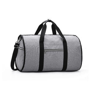 Unisex Pink Gray Oval Sports Duffle Bag with Zipper Closure Multiple Compartments <b>Water</b> Resistant Gym Bag for Workout - Product Image 4