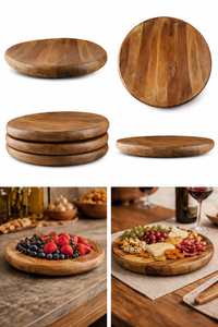 Plato para Especias de Madera de Teca Hecho a Mano, Natural, Sólido, Ecológico, de Grado Alimenticio, Minimalista, para Uso en la Cocina - Product Image 2