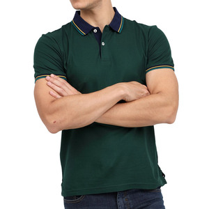 Low MOQ Outerwear Clothing Supplier Cheap Price Cotton T <b>Shirts</b> Custom Embroidery Logo Regular Fit Contrast Trim Polos for <b>Men</b> - Product Image 3
