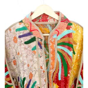 Best Quality Handmade cotton kantha <b>jacket</b> Winter wear <b>Jacket</b> Women fashionable <b>Short</b>-length <b>Jacket</b> in FreeSize Traditional wear - Product Image 2