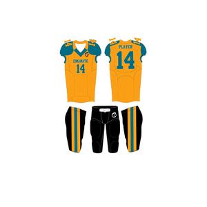 Uniformes de fútbol americano Sublimación personalizada Uniformes de fútbol americano Nuevo diseño Fútbol americano juvenil - Product Image 1