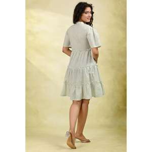 Vestido Corto de Algodón para Mujer, Elegante Vestido Mini de Verano, Atuendo Bohemio Informal, Ropa de Moda Transpirable - Product Image 3