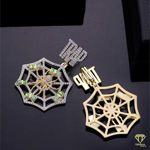 จี้รูปใยแมงมุมสุดหรู ประดับเพชรโมอิสซาไนต์ VVS บนตัวเรือนเงินแท้ 925 - Product Image 2