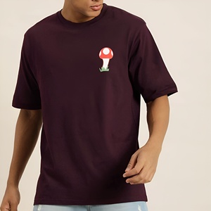 เสื้อยืดคอกลมแขนสั้นทรงโอเวอร์ไซส์ ผ้าโพลีเอสเตอร์คอตตอนเนื้อหนา 280gsm คุณภาพสูง สั่งทำได้ - Product Image 1