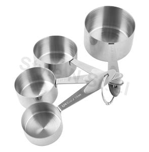 Cuchara medidora King Juego de 4 piezas Herramienta de metal de cocina Juego de tazas medidoras ovaladas de acero inoxidable a precio mayorista - Product Image 2