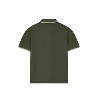 Camiseta Polo de Algodón Verde Oliva para Hombre, Logotipo Personalizado, Manga Corta Informal, Corte Ajustado, Camiseta de Golf, Fabricante OEM al por Mayor - Product Image 5