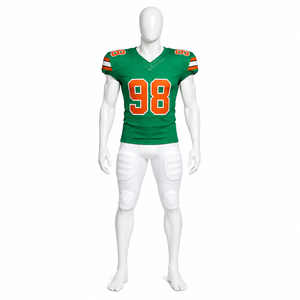 Custom Men's Purple American Football Uniform Sublimated Print with Team Numbers and Drawstring Pants - Product Image 4