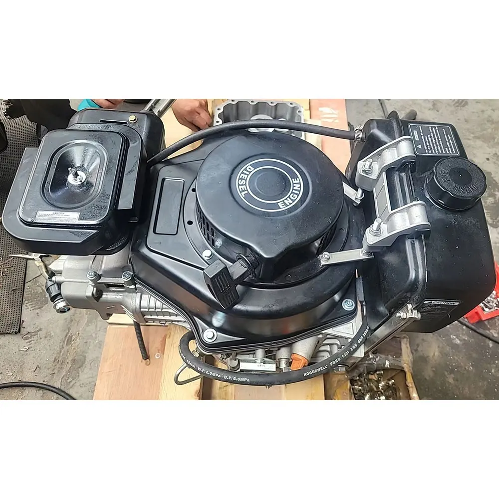 456cc 8.2hp 9.8hp एयर-कूल्ड 4 चक्र एकल सिलेंडर ऊर्ध्वाधर शाफ्ट छोटे डीजल इंजन