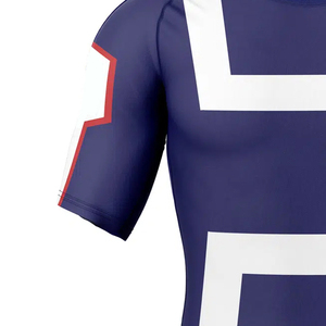 Custom Wholesale <b>Men's</b> Quick Dry Fitness <b>Compression</b> <b>Shirt</b> Polyester Tights Bodybuilding Breathable Muscle <b>Compression</b> <b>Shirt</b> <b>Men</b> - Product Image 5