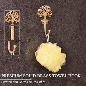 Gancho de Pared Dorado de Latón Hecho a Mano, Soporte Decorativo de Metal para Llaves, Perchero Colgante para Ropa, Sombreros, Abrigos, Tazas, Utensilios, Decoración del Hogar y Baño - Product Image 3