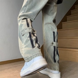 Jeans de Mezclilla Estilo Americano 2026, Corte Recto, Cintura Media, Vintage, a la Moda, Hip Hop, Transpirables, para Hombre, Otoño Invierno - Product Image 5