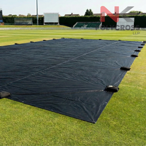 Couverture de protection multicouche pour terrain de cricket avec œillets robustes et cordes de renforcement pour utilisation en stade, revêtement et durabilité longue durée - Product Image 5