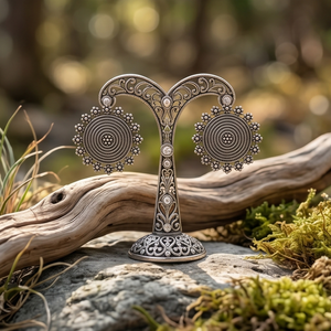 DIVYORO <b>SILVER</b> MEDALLION STUDS - Product Image 4