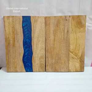 Planche à découper en bois et résine de qualité supérieure, robuste, pour la cuisine, l'usage quotidien et le service des aliments - Product Image 3