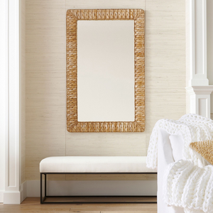 Espejo de Pared Rectangular Decorativo de Seagrass, Hecho a Mano, con Acabado Brillante, para Decoración Moderna de Dormitorio o Sala de Estar - Product Image 4