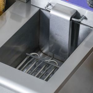 Friggitrice Elettrica Commerciale da Banco 3000W, Doppia in Acciaio Inox, 2 x 11.6Qt/11L, Nuovo Cestello, Doppio Serbatoio 10L - Product Image 6