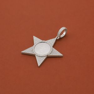 จี้รูปดาวประดับเพชรโมอิสซาไนต์ VVS เงินแท้ 925 สไตล์ฮิปฮอป - Product Image 2