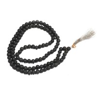 Collier Mala de Prière Hindou Sculpté en Agate Mousse 108 Perles avec Pompon, Bijou Yoga Mala pour Femme, le Plus Bien Noté